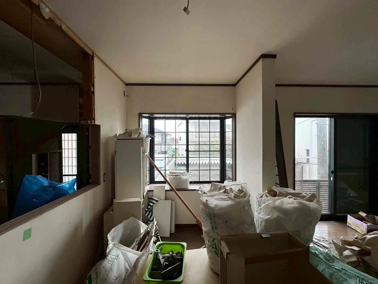 工事中のリビング