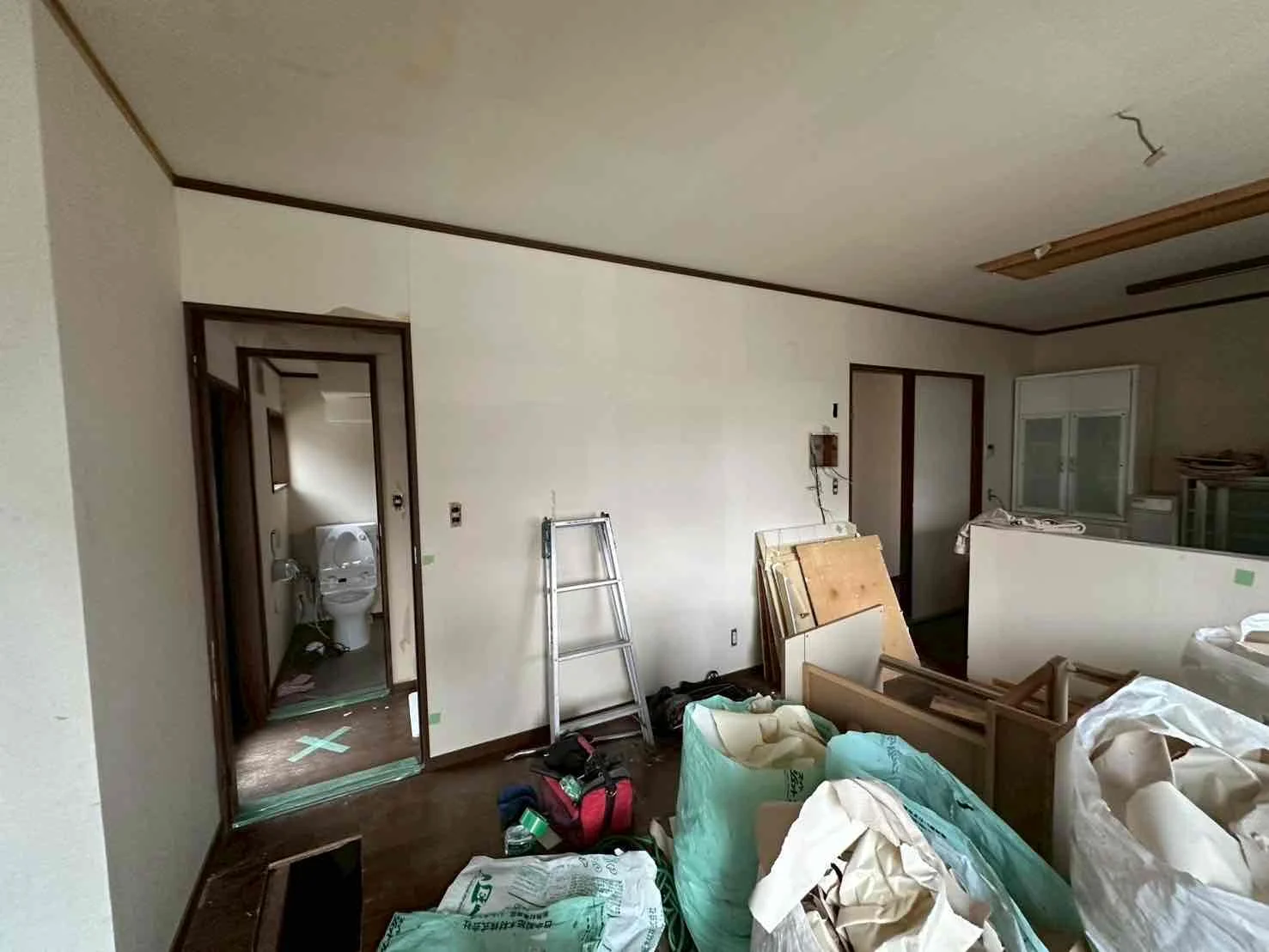 工事中のリビング