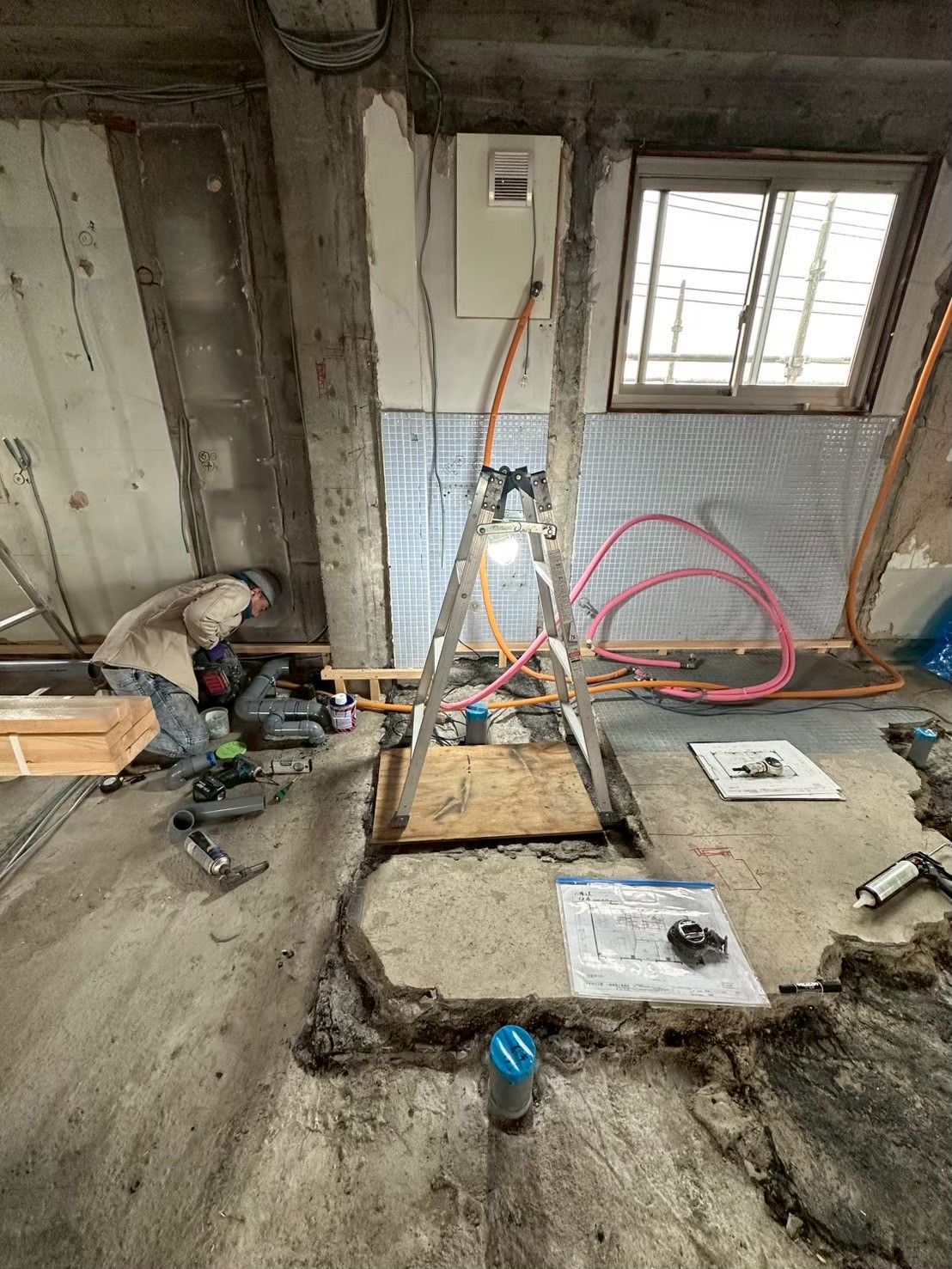 洗面所の施工事例BEFORE。