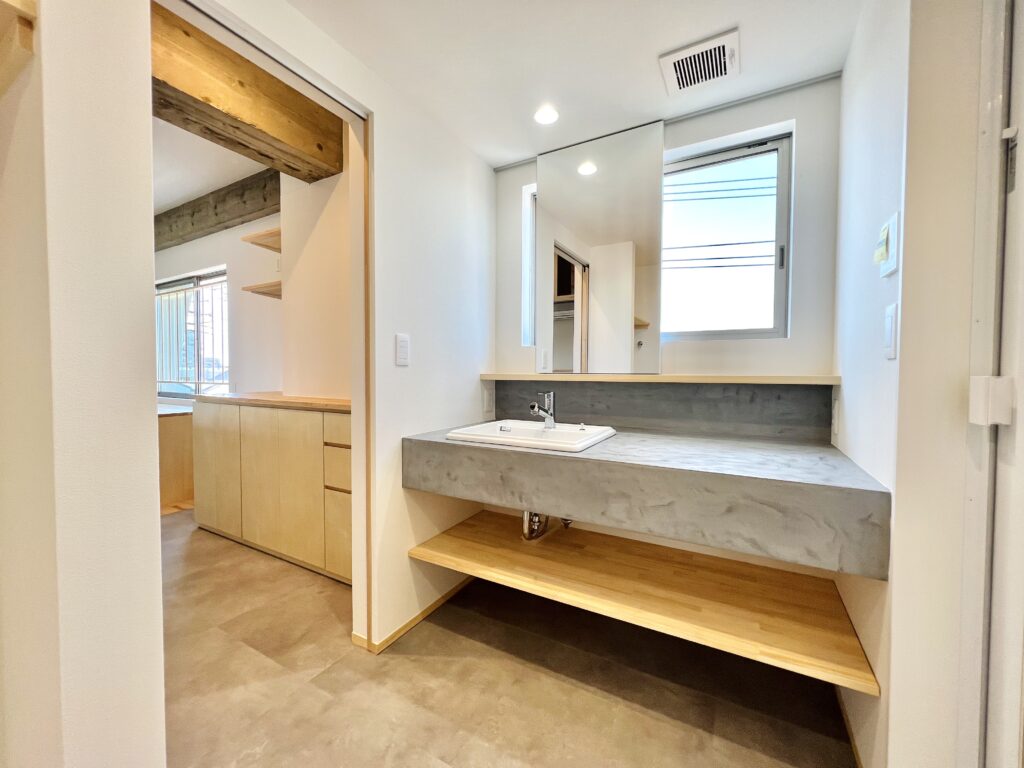 洗面台の施工事例のAFTER画像。