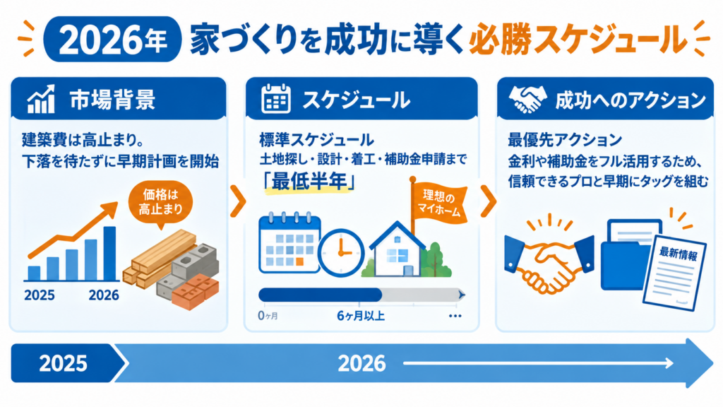 2026年に家づくりを成功させるためのスケジュールと早期行動のポイント