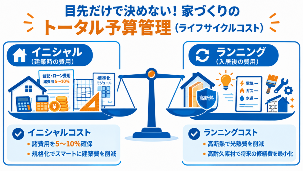 家づくりのイニシャルコストとランニングコストを考えるライフサイクルコスト予算管理
